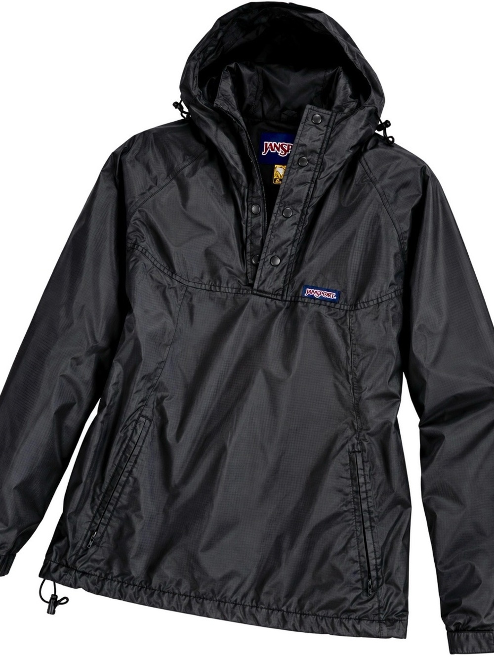 Jansport Black Kids' Hooded Pullover Rain Anorak